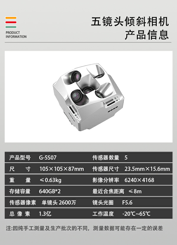 五镜头倾斜相机G-5S07型(图2)